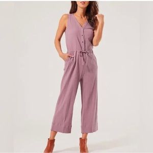 Pact Organic Lightweight Purple Jumpsuit